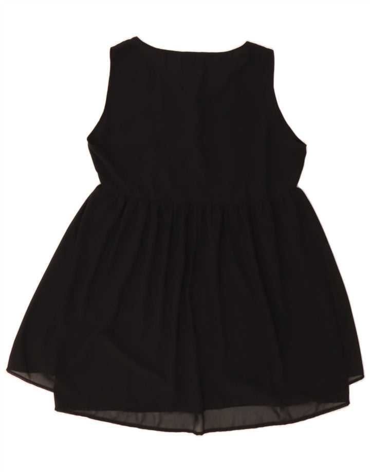 MAX DINE Womens See Through Sleeveless Bubble Dress UK 10 Small Black Vintage Max Dine and Second-Hand Max Dine from Messina Hembry 