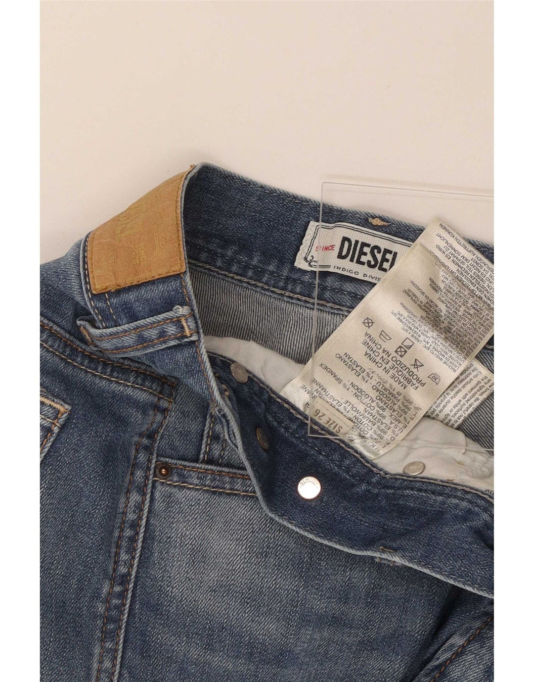 Diesel Dame denim Shorts Små W26 Blå Bomuld