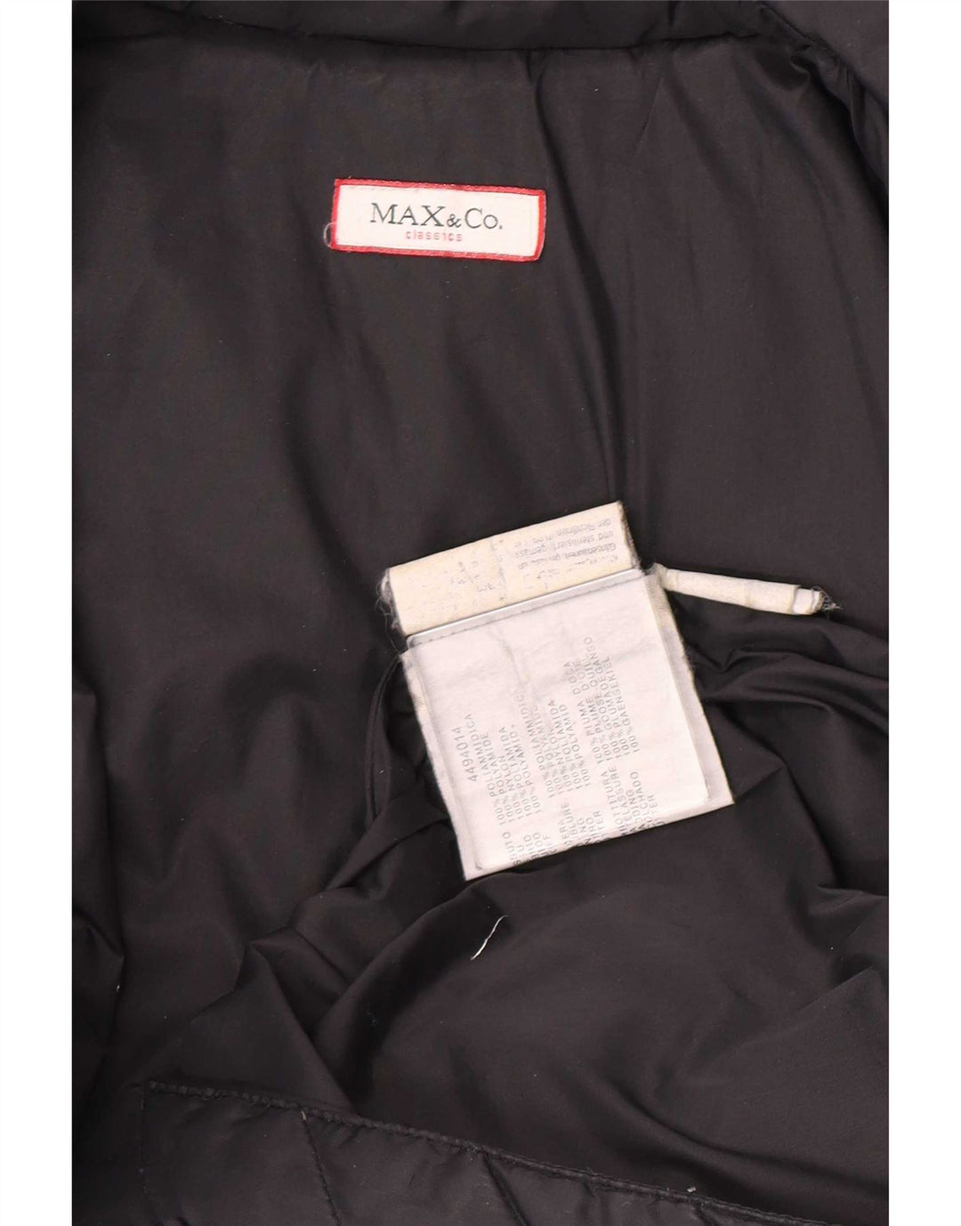 Max & Co. Polstret frakke til kvinder UK 12 Medium Sort Polyamid