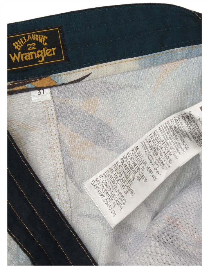 Wrangler Badeshorts til mænd mellemblå blomsterhamp