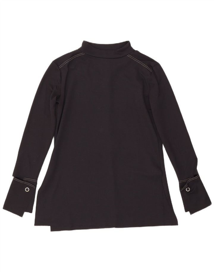 Zara Dametop Langærmet UK 10 Lille Sort Polyester