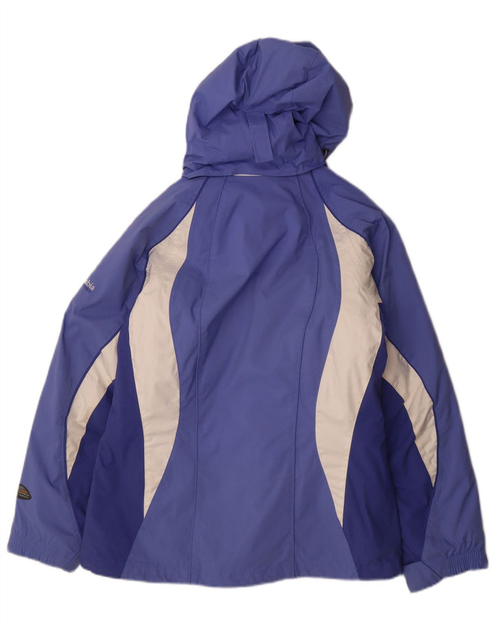 Columbia Womens Interchange Windbreaker Jacket UK 10 Small Blue Colourblock