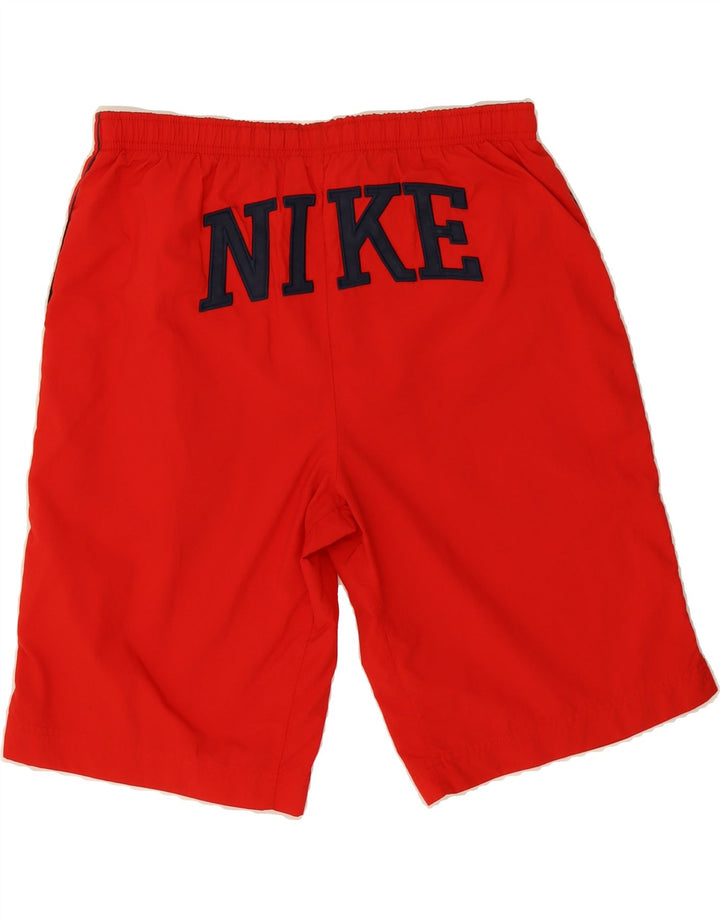 NIKE Mens Graphic Sport Shorts Medium  Red Polyester Vintage Nike and Second-Hand Nike from Messina Hembry 