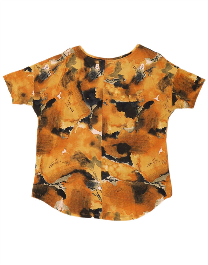 ZARA Grafisk T-shirt top til kvinder 16 Stor Orange Tie Dye Viscose