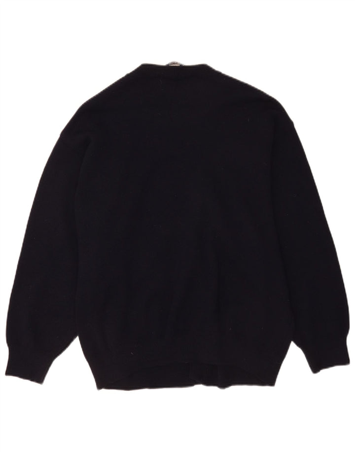 DALMINE Herre Cardigan Sweater IT 50 Medium Marineblå Virgin Wool