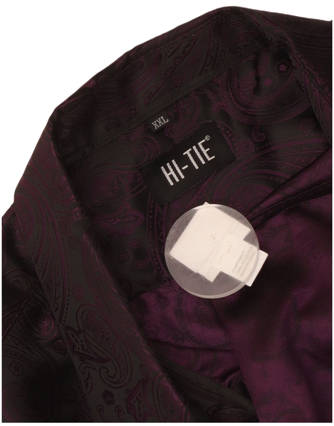 Hi-Tie Herreskjorte 2XL Lilla Paisley Polyester
