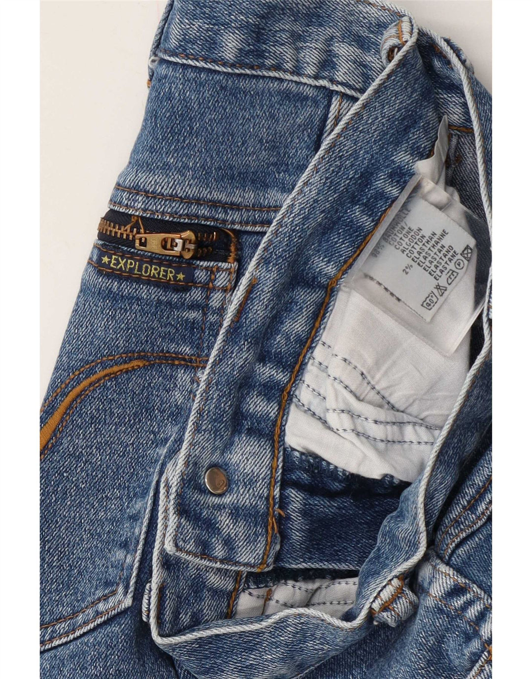 Explorer Dame Straight Jeans W26 L30 Blå Bomuld
