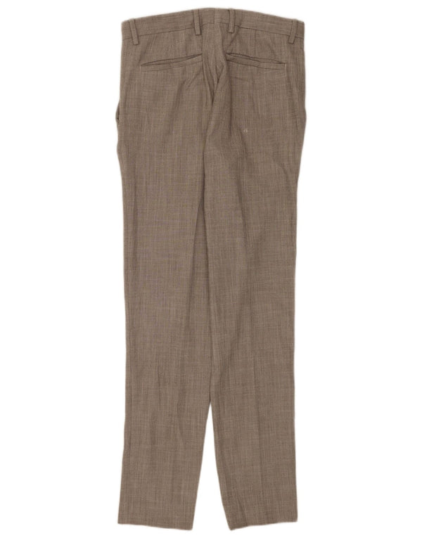 Zara Straight Suit Bukser til mænd EU 38 Small W30 L32 Grå Polyester