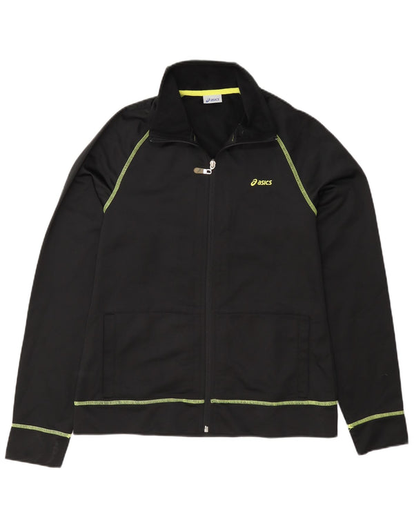 Asics træningsdragt topjakke til kvinder UK 12 Medium Sort Polyester