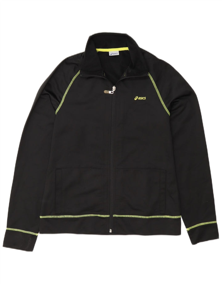 Asics træningsdragt topjakke til kvinder UK 12 Medium Sort Polyester
