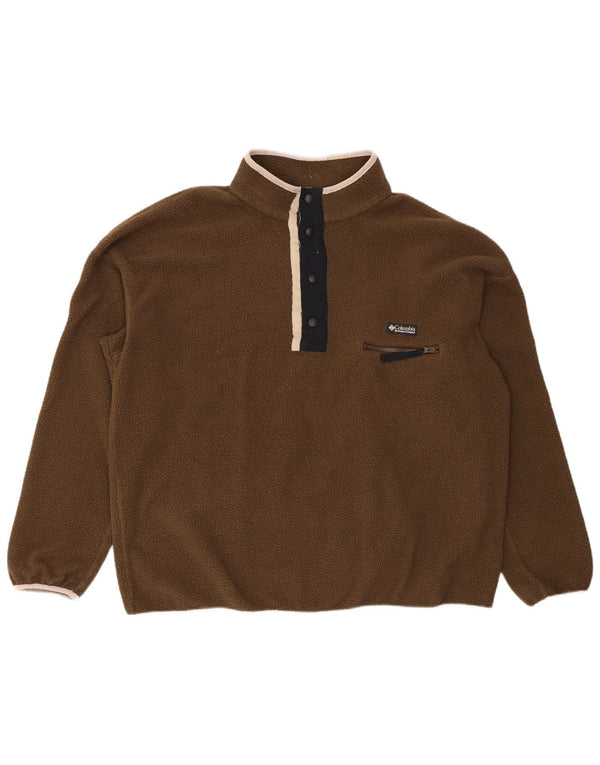 Columbia Herre Button Neck Fleece Jumper 2XL Khaki Polyester