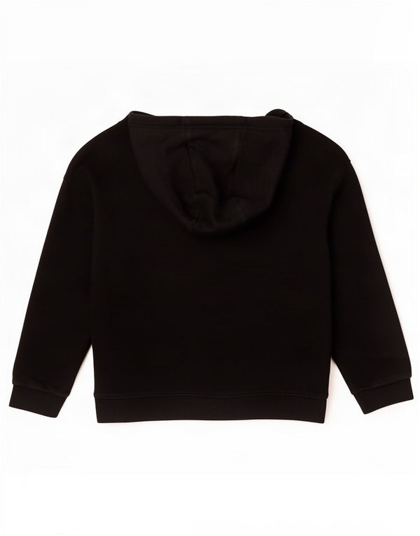 Nike Piger Grafisk Loose Fit Hættetrøje Jumper 10-11 år Medium Sort Bomuld