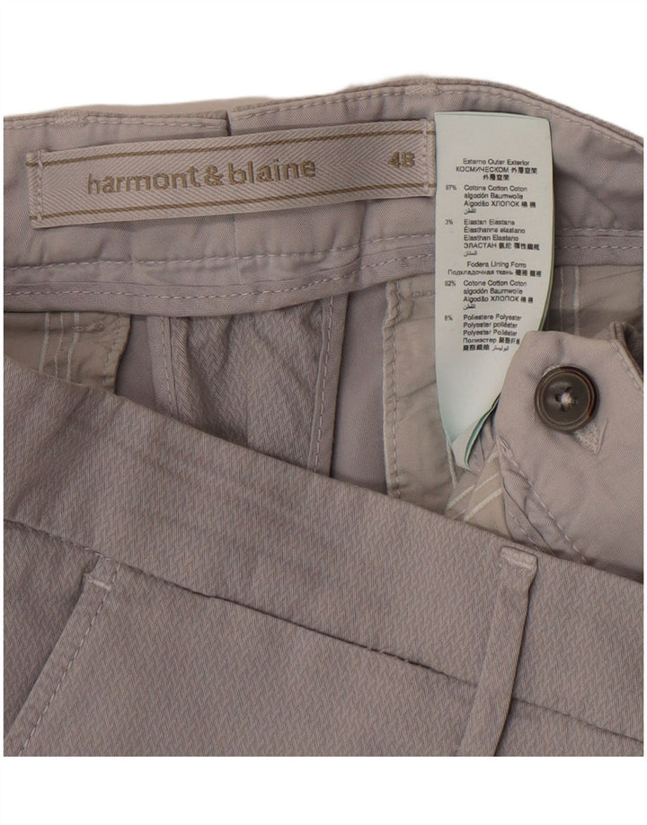 Harmont & Blaine Herre Slim Chino Bukser IT 48 Medium W36 L28 Grå Bomuld
