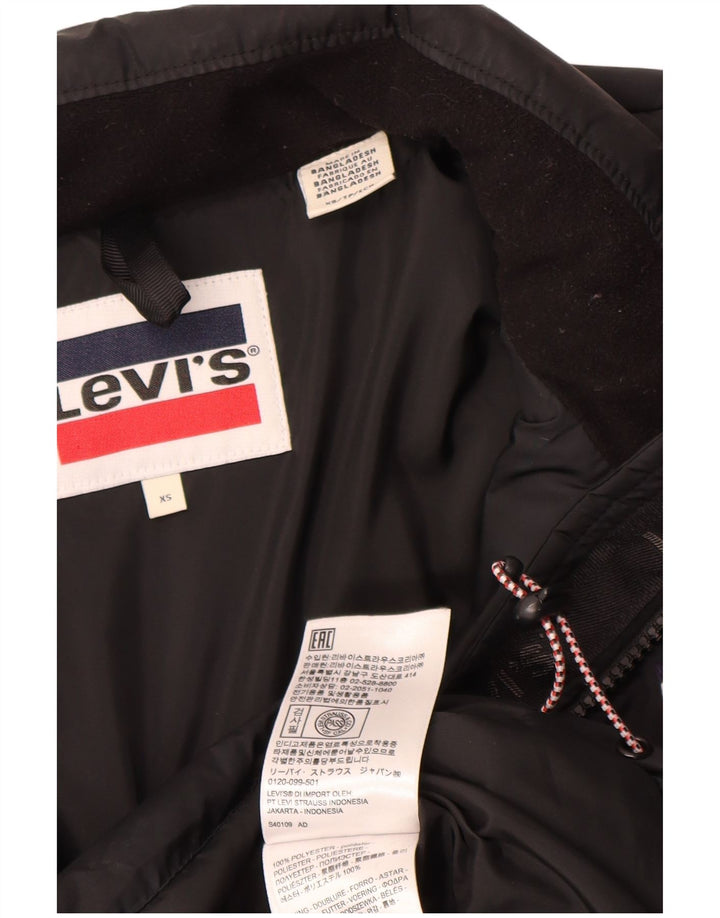 Levi's Dame Loose Fit Polstret Jakke UK 6 XS Sort Polyester