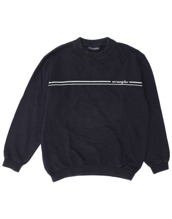 Wrangler Herre grafisk sweatshirt Jumper Medium Navyblå Bomuld
