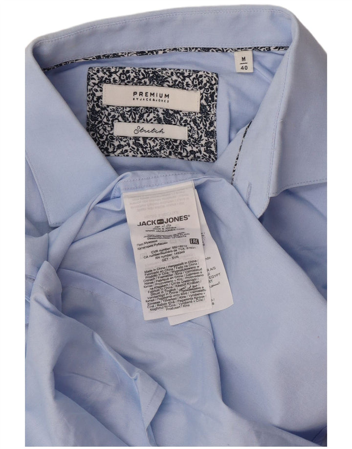 Jack & Jones Kortærmet Herreskjorte Størrelse 40 Medium Blå Bomuld