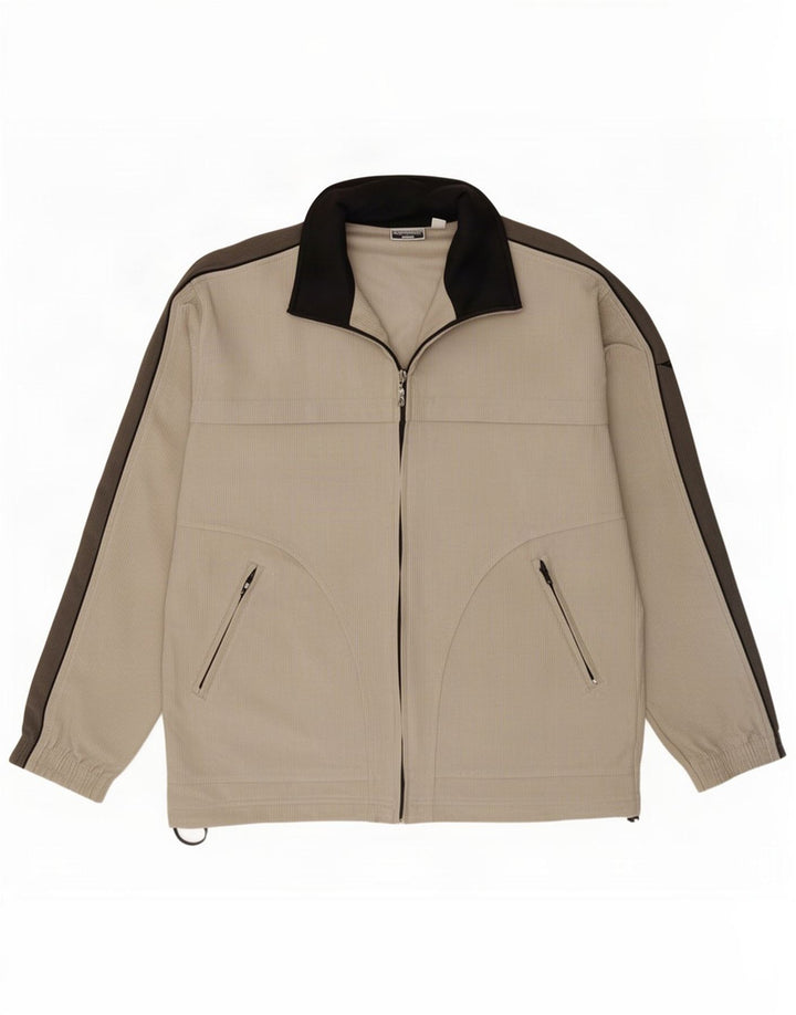 Diadora Træningsdragt til mænd Topjakke UK 40 Medium Beige Colourblock Polyester