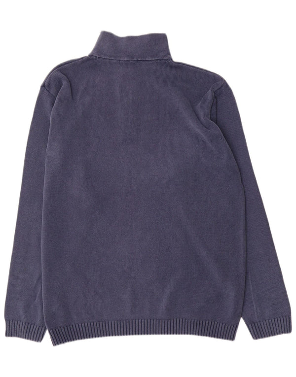 Gant Herre Zip Neck Jumper Sweater XL Navy Blue Bomuld