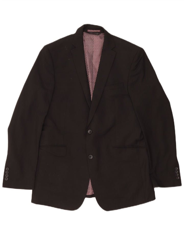 Marks & Spencer Herre Longline 2 Button Blazer Jacket UK 42 XL Sort