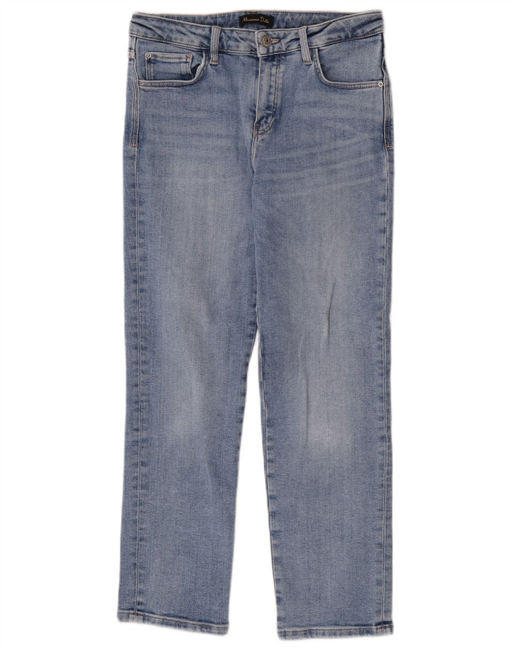 Massimo Dutti Dame Straight Jeans EU 38 Small W28 L27 Blå
