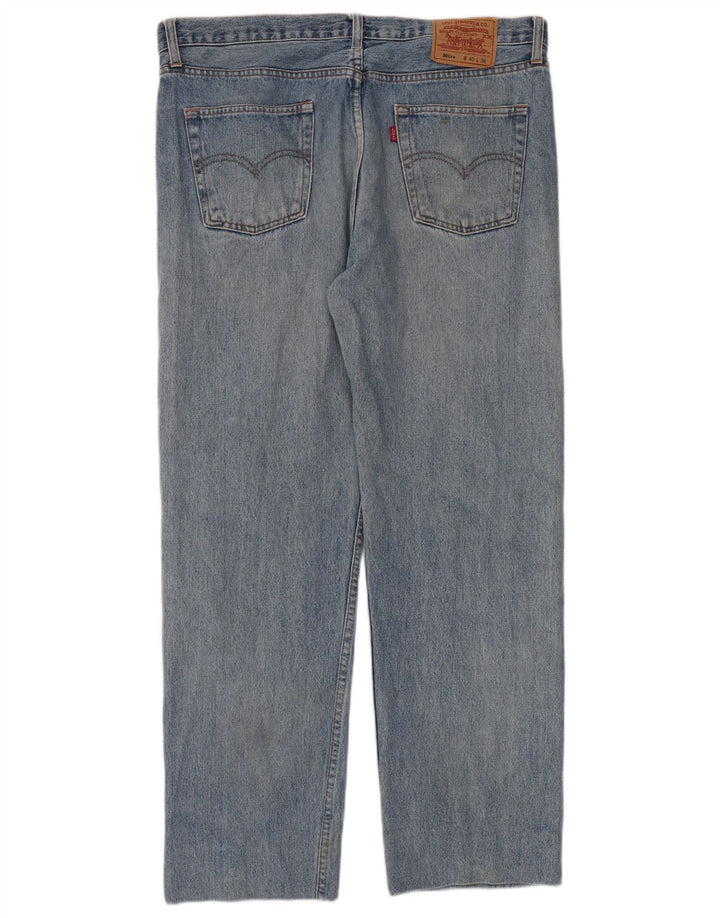 Levi's Herre 501 Straight Jeans W40 L30 Blå Bomuld