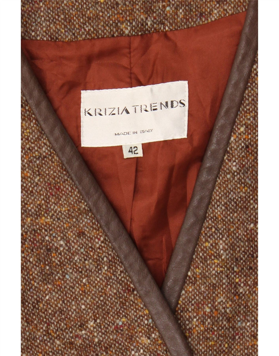 KRIZIA Womens 3 Button Blazer Jacket IT 42 Medium Brown Flecked Vintage Krizia and Second-Hand Krizia from Messina Hembry 