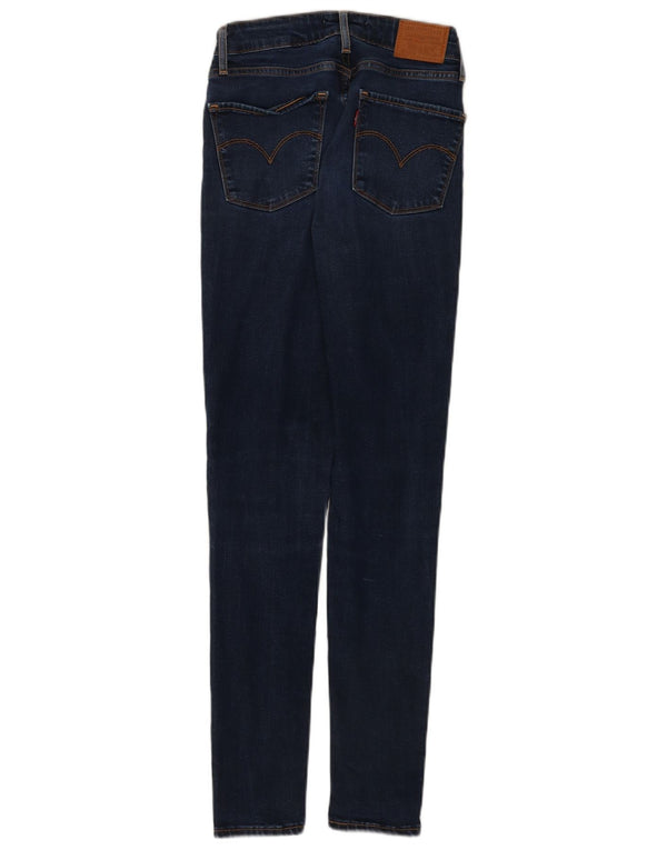 Levi's Dame 721 Skinny Jeans W26 L30 Navy Blue Lyocell