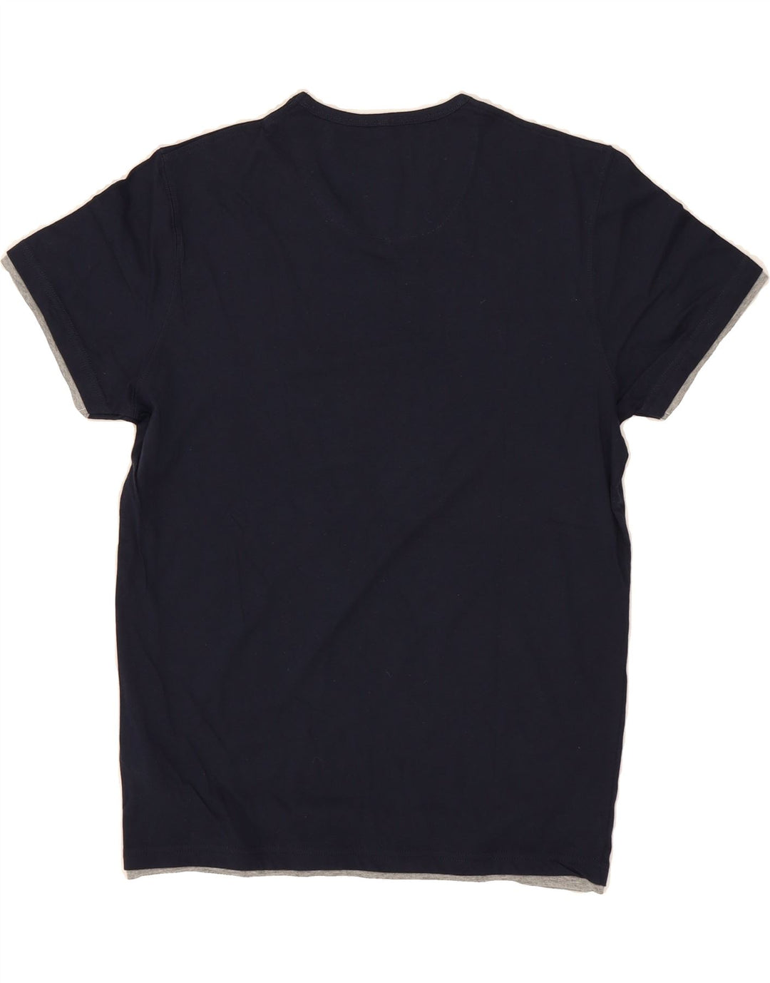 MASSIMO DUTTI Womens T-Shirt Top UK 14 Medium Navy Blue Cotton Vintage Massimo Dutti and Second-Hand Massimo Dutti from Messina Hembry 