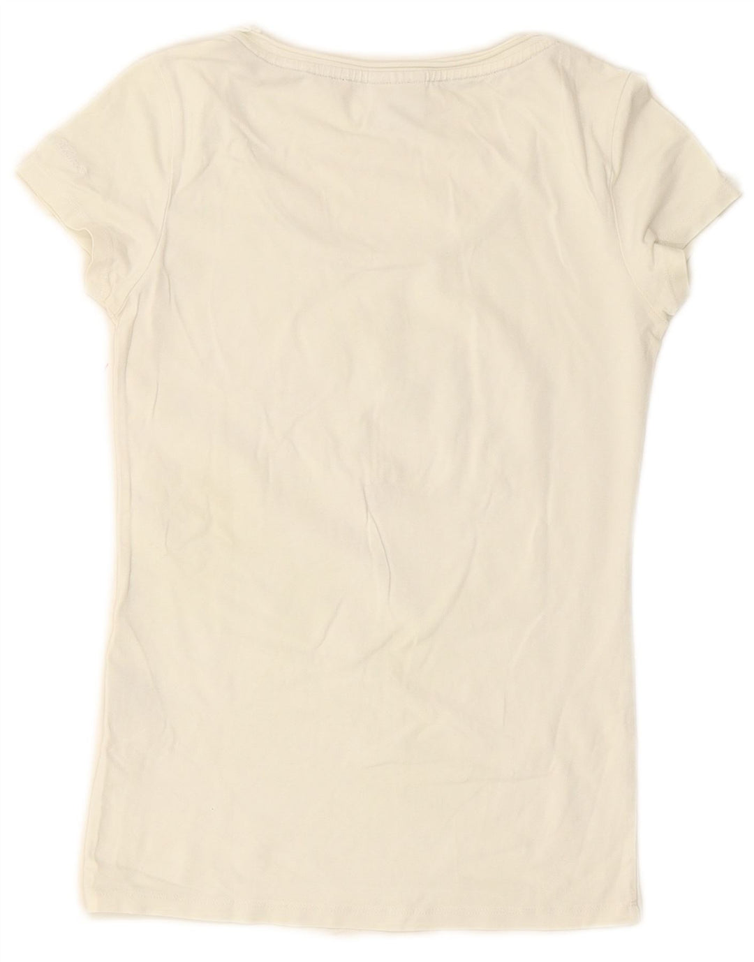 AERONAUTICA MILITARE Grafisk T-shirt top til kvinder UK 10 Lille hvid bomuld