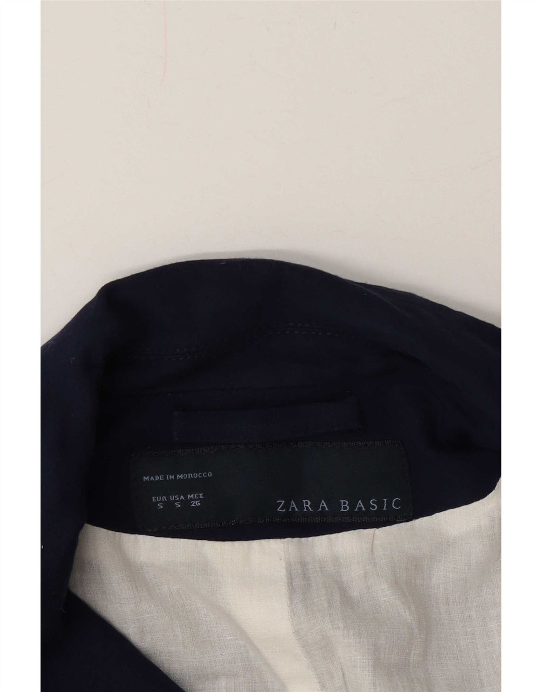 Zara Dame 1 Knap Blazer Jacket UK 10 Small Navy Blue