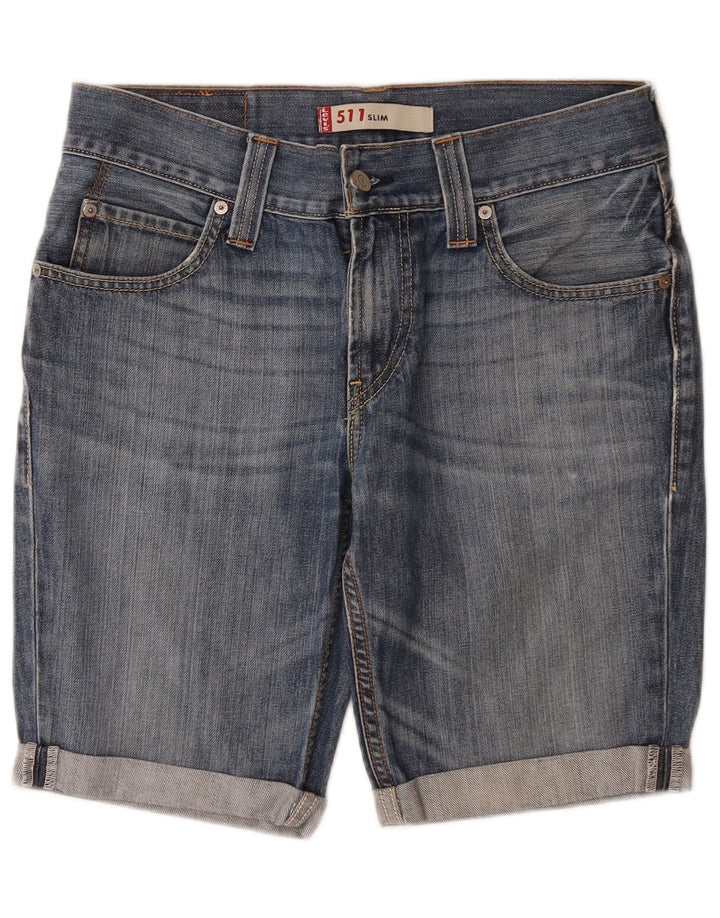 LEVI'S Herre 511 Slim Denim Shorts W32 Medium Blue Bomuld