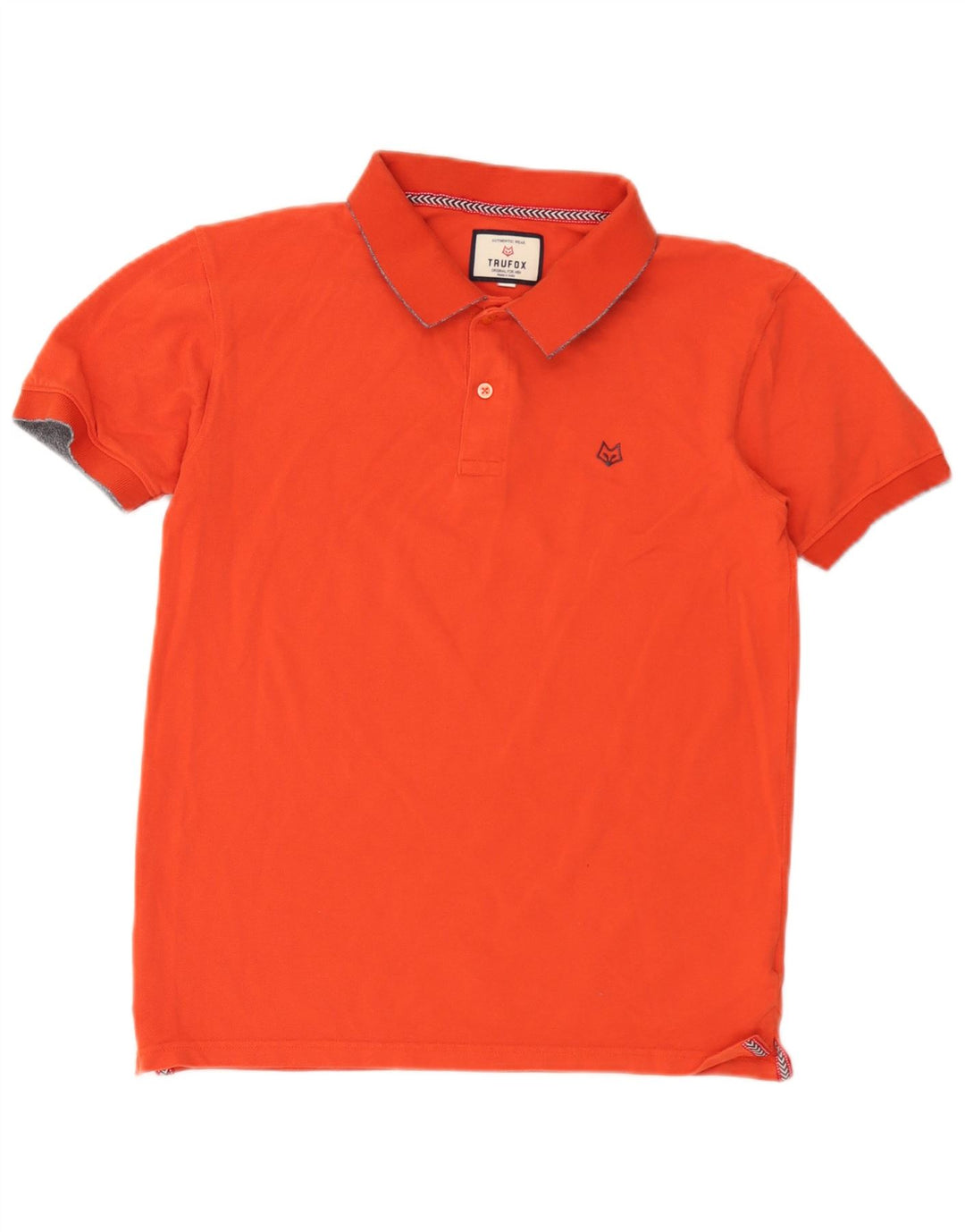 Vintage herre poloskjorte lille orange bomuld