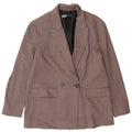 Zara Dame Oversized Blazer Jacket UK 10 Small Multicolor Houndstooth