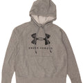 UNDER ARMOUR Dame Oversized grafisk hættetrøje trøje UK 10 Small Grå