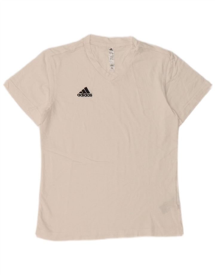 ADIDAS T-shirt top til kvinder DK 8/10 Lille hvid bomuld