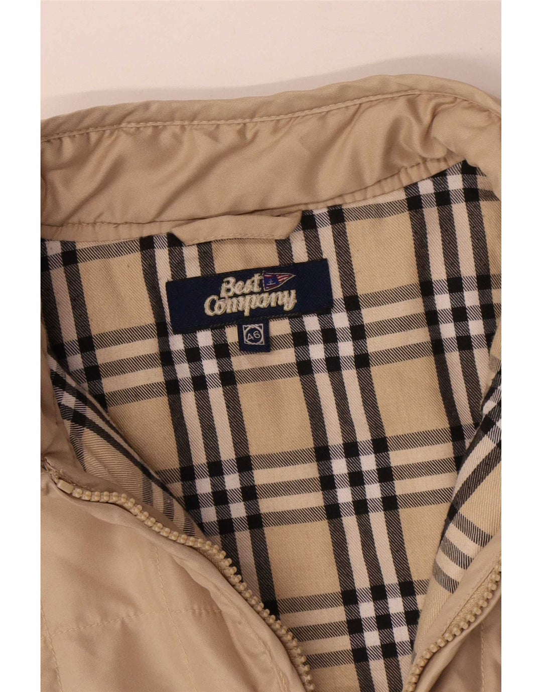 Best Company Dame Quilted Jacket IT 46 Large Beige Polyester