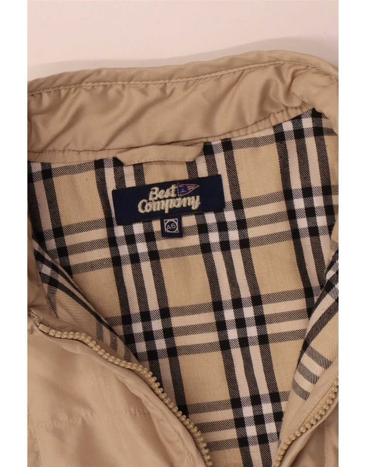 Best Company Dame Quilted Jacket IT 46 Large Beige Polyester