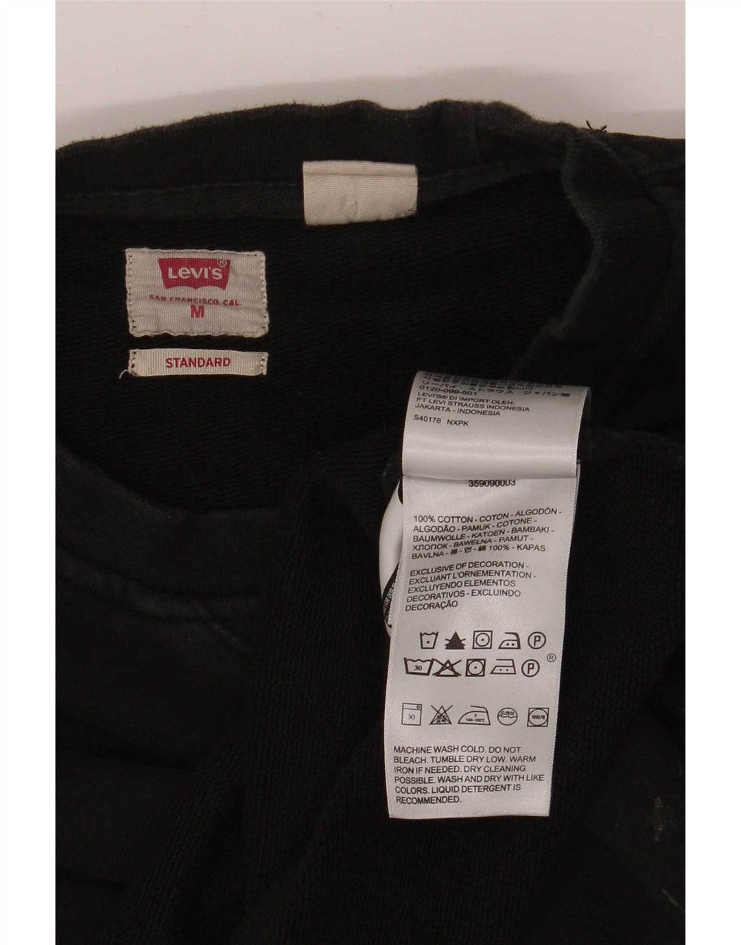 Levi's Dame Standard Oversized Sweatshirt Jumper UK 14 Medium Sort