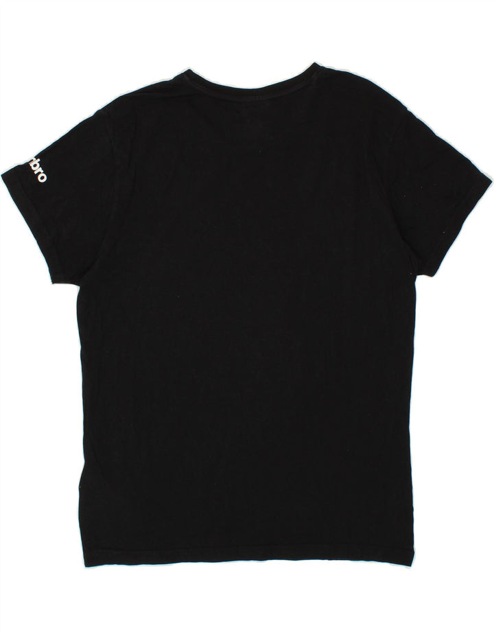 UMBRO Mens T-Shirt Top Medium Black Cotton Vintage Umbro and Second-Hand Umbro from Messina Hembry 