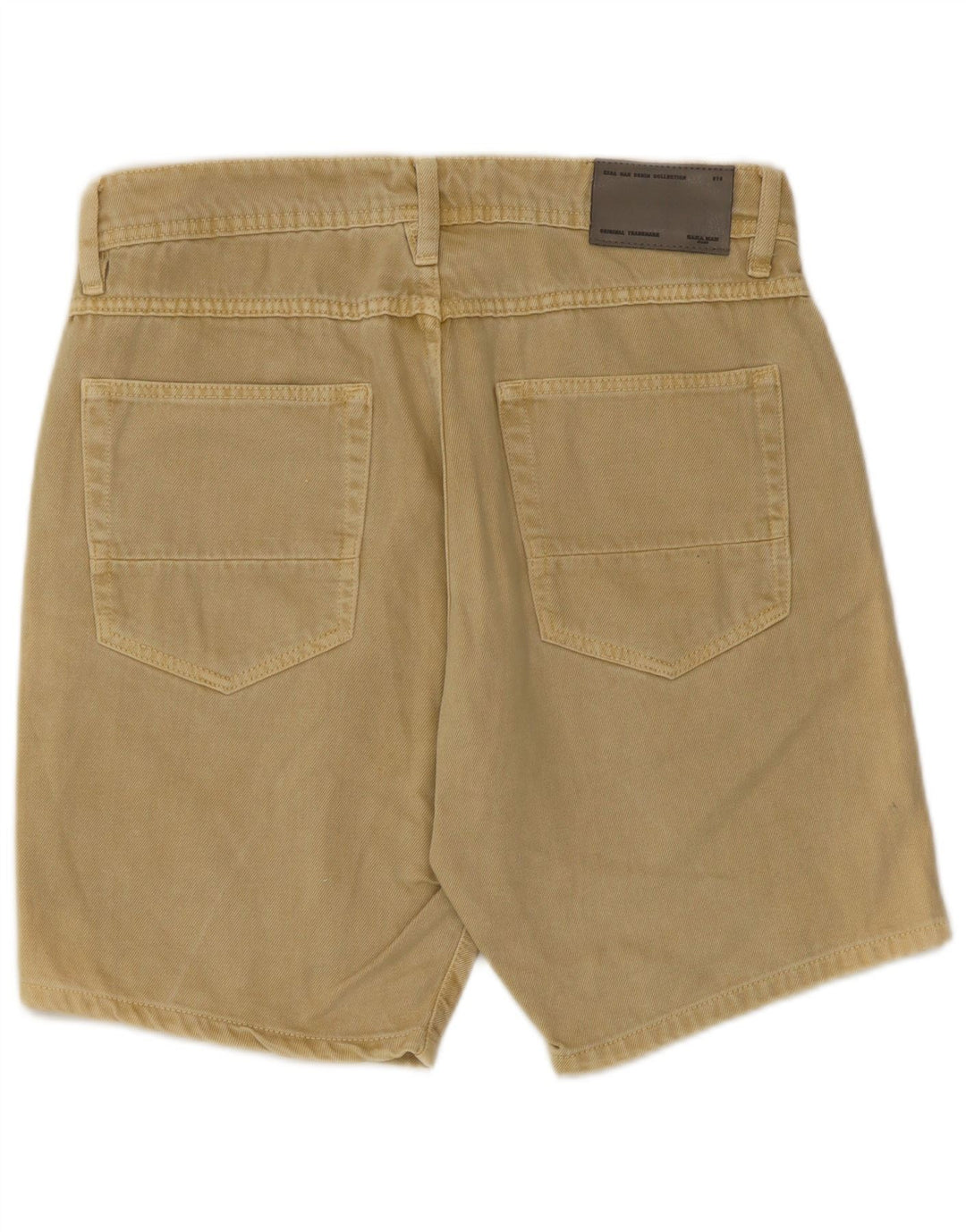 Zara Herre Denim Shorts EU 40 Medium W31 Beige Bomuld