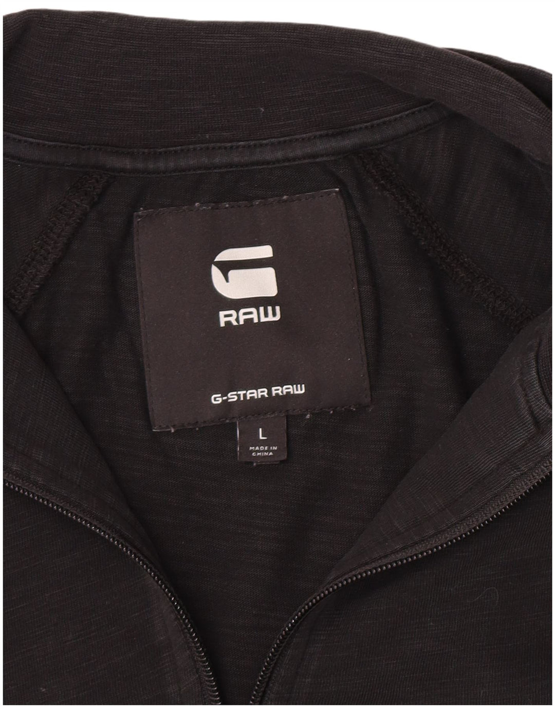 G-Star Herre Zip Neck Top Langærmet Stor Sort