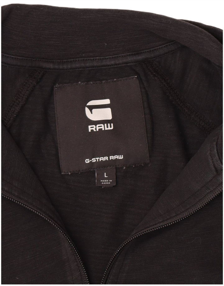 G-Star Herre Zip Neck Top Langærmet Stor Sort