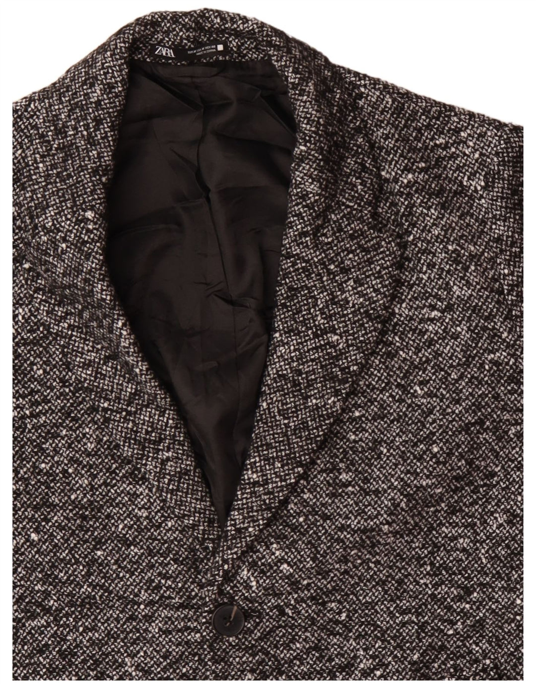 ZARA Overfrakke til mænd UK 38 Medium Grey Flecked Wool