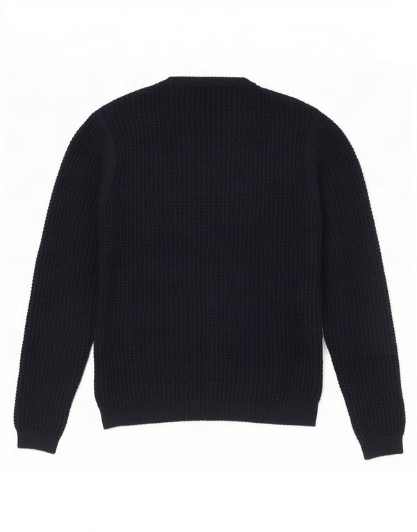 Zara Herre Crew Neck Jumper Sweater Large Navy Blue