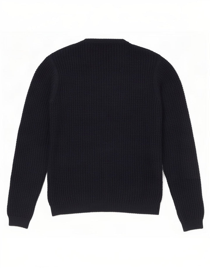 Zara Herre Crew Neck Jumper Sweater Large Navy Blue