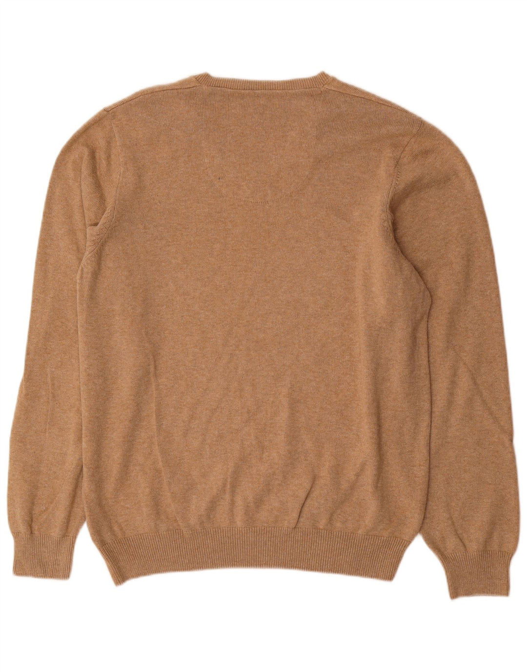 Marks & Spencer Herre Regular Fit V-hals sweater Stor Beige Bomuld
