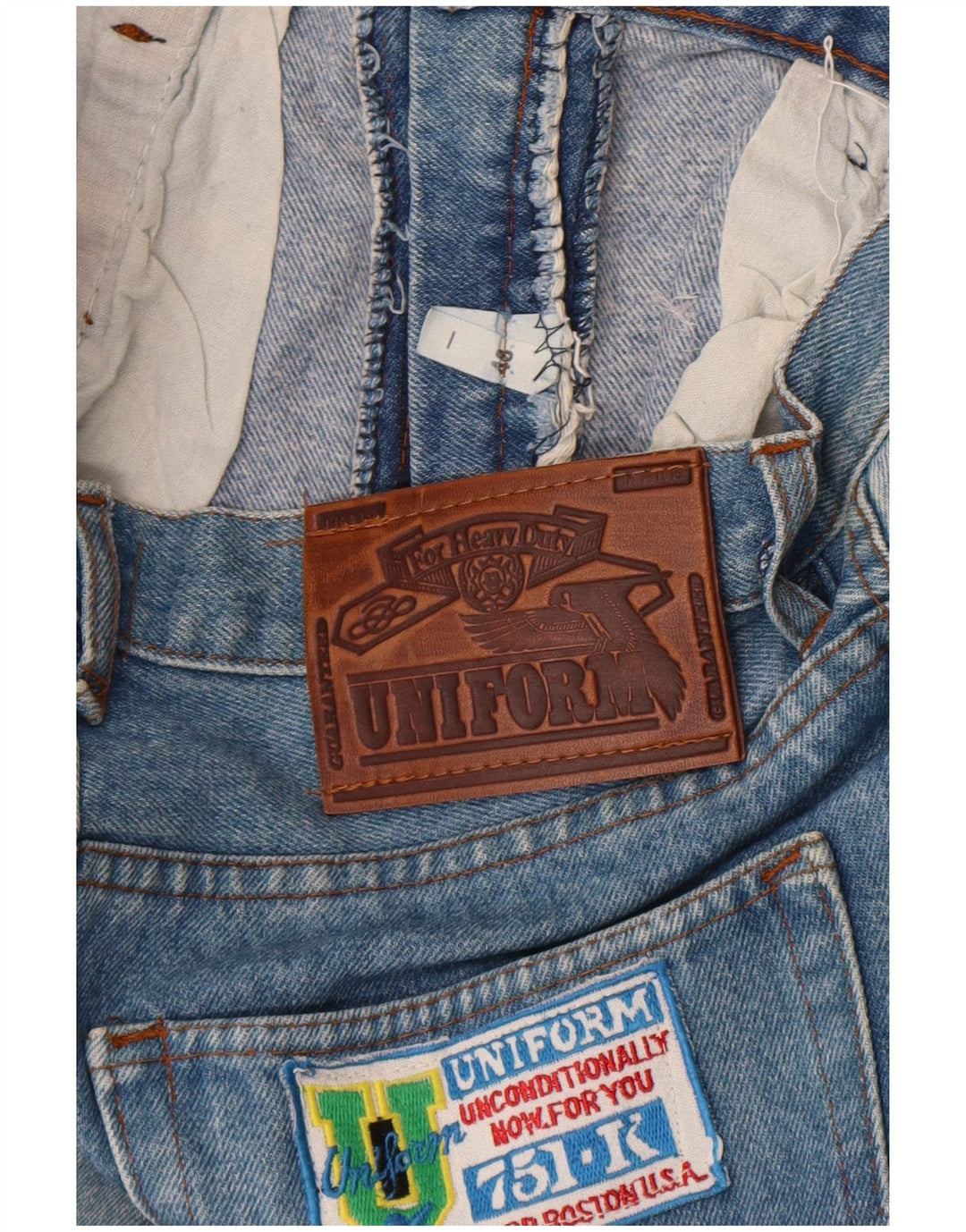 Uniform Dame tilspidsede Jeans IT 46 Large W30 L26 Blå