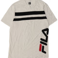 FILA Herre grafisk T-shirt top mellem hvid stribet bomuld