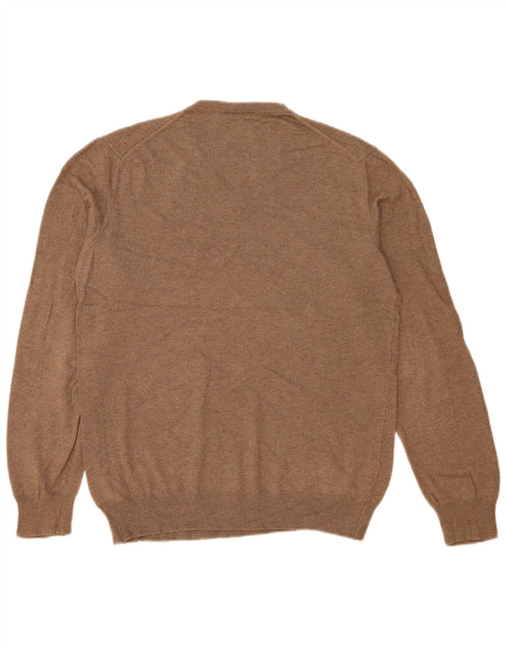 John Lewis Herre V-hals sweater lille beige bomuld