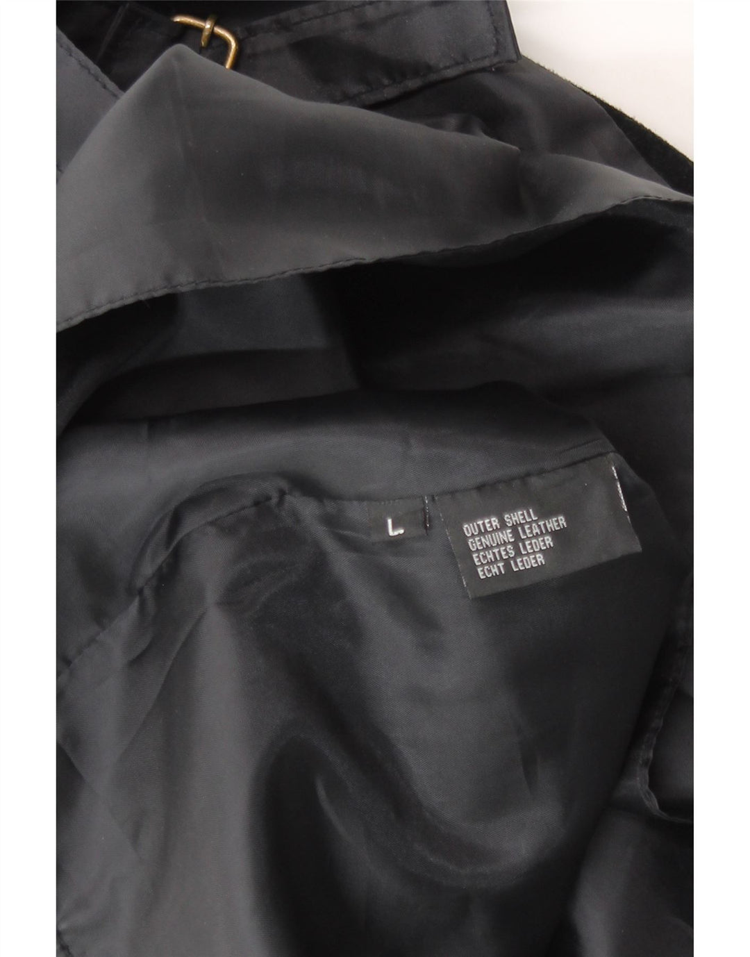 Vintage herre ruskind vest stort sort læder